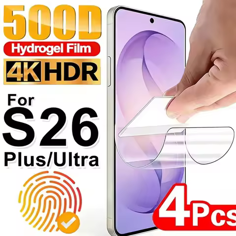4Pcs Hydrogel Film For Samsung Galaxy S26 S25 S24 S23 S22 Ultra Plus Full Cover Screen Protector For