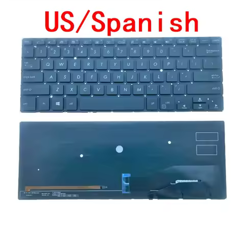 New US Spanish Laptop Backlit Keyboard For ASUS VivoBook Flip 14 TP410 TP410U TP410UA TP410UR TP410U