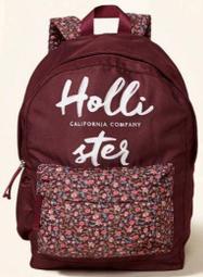 Hollister 紫紅色後背包