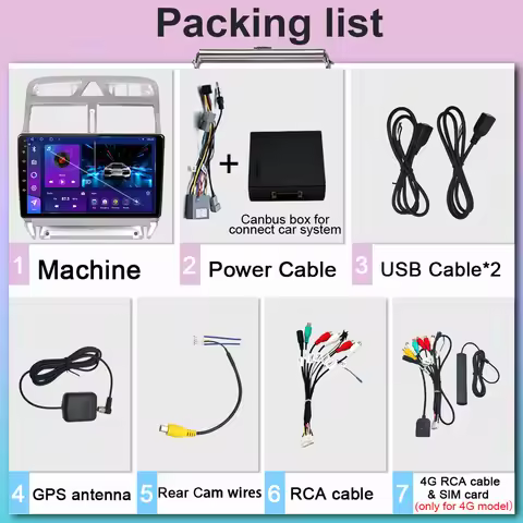 Android 16 Car Carplay For Peugeot 307 SW 307CC 307SW 2002 -2013 Auto Radio Multimidia Player GPS Na