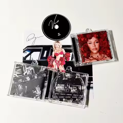 Hip Hop Doja Cat MINI Music CD NFC Keychain Play songs Vie Album Jealous Type Pendant Cosplay Neckla