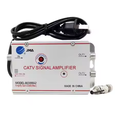 New 2/3/4/6/8 Way 20db CATV TV Antenna Signal Amplifier Booster Splitter US Plug AMP Splitter Home T