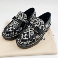 99新 Louis Vuitton/路易威登/LV/1854系列老花滿印厚底樂福鞋/36.5碼