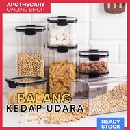 Used Balang - Cereal Biskut Kuih Kueh Raya Airtight Plastic Transparent Lid Food Storage Petak Tapawer Plastic
