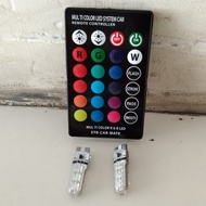 T10 RGB LED REMOTE LIGHTS FOR CAR, MOTORCYCLE, DUSK BULB, STICK BULB