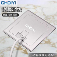 Underground Socket Ground Socket Weak Current Network Cable Multifunctional Stainless Steel Househol