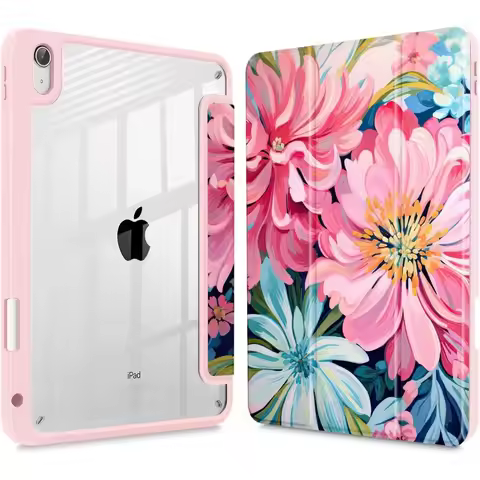 Case compatible with all iPad models, featuring a leopard-print bow design: iPad Pro (2024/2022) iPa