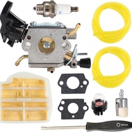 Husqvarna 450 445 445E Chainsaw Carburetor Kit Oil Pipe Air Filter Oil Bubble506450401