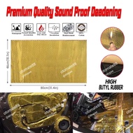 DIY Car Sound Proof Soundproof with gum Dynamat aluminium gold  color mat Door Sheet Heat Insulation