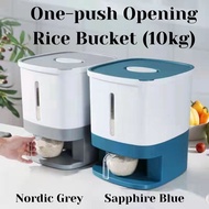 10KG One-push Opening Rice Bucket/ Rice Storage Container Large Capacity with Measuring Cup/ Bekas Beras(32x29x35.5cm)
