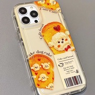 For samsung A03S A23 A04 A24 A25 A53 A54 A14 A06 A05 A05S Ins Airbag Case Puppy Bread QN016A