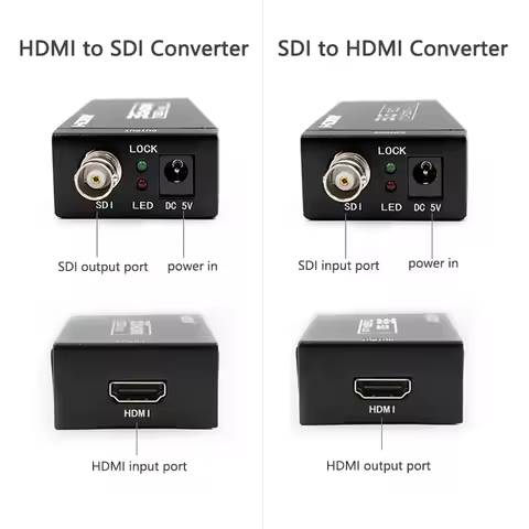 3G HDMI-compatible to SDI Converter / SDI to HDMI Adapter Audio HD-SDI/3G-SDI Adapter BNC 1080P DAC 
