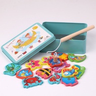 Hi5BABY Baby Magnetic Toys Wooden Fishing Game Educational Toy With Box