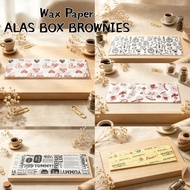 Wax Paper for BROWNIES BOX BASE etc. Laminated Baking Paper with Motifs, size 10x20, 10x22, 10x27, 1