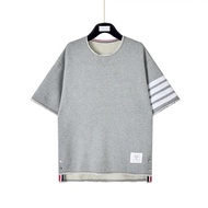 Four Pieces Round Neck Ring Style Short-Sleeved Men Women Short-Sleeved Wool Summer Non-Casual Yarn-