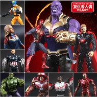 30cm Doll Doll Figure Doll with led Light Spider-Man Hulk Iron Man Hulk Captain America Thor Marvel Doll Doll Handmade Avengers Marvel Luminous Doll