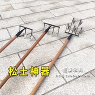 Loose Soil Hoe J-Head Agricultural Handy Tool Rake Hoe Household Hoe Wild Vegetable Planting Flower 