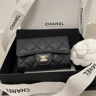 CHANEL 經典黑金口蓋卡包