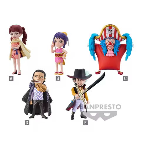 Original Bandai One Piece Anime WCF Shinobu Kurozumi Tama Buggy Dracule Mihawk Sir Crocodile PVC Act