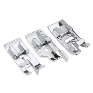 3 Pcs Sewing Machine Presser Foot Set of 1/4 inch Quilting Patchwork, Stitch in Ditch and Overcast P