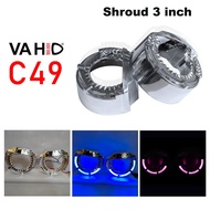 C49-L Right-Left/R - Shroud Projector 3 inch + Crystal Angel Eyes + Driver VahidOriginal Model C49 L