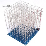 3D8 8x8x8 3D Led Cube Light DIY Kit Squared DIY Kit Cube Soldering Kit 3D8 8x8x8 3D Led Cube  3D8 8x