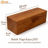 Teak Wood Yoga Block (Luxwood Atelier - Solid Wood Yoga Block)
