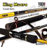 TACHI KING MUARA 8-17LB Solid Carbon Joran Game Keli Kolam Rod Solid Carbon Spinning Casting Bottom 