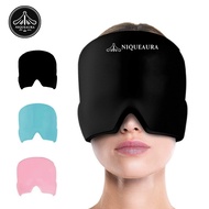 NIQUEAURA Headache Relief Cap Migraine Cold Compress Massage Decompression Cold and Hot Dual Use Eye
