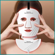Face Light Masque Skincare Devices with Neck Cover Face LED Masque for Women Men Home Travel Nightti