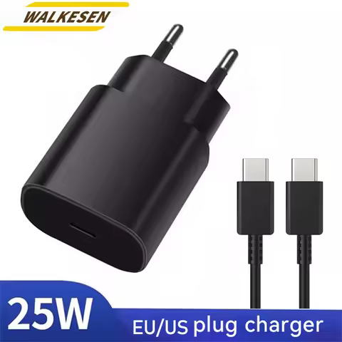 25W USB Charger With Type C Fast Cable For Xiaomi 15 Huawei Samsung A53 A33 A52 A32 F52 S24 S23 S22 