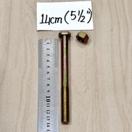 Length 14cm Bolt + YELLOW NUT (COMPLETE according to PHOTO) key 12 key 14 key 17 (length 14 cm) (len