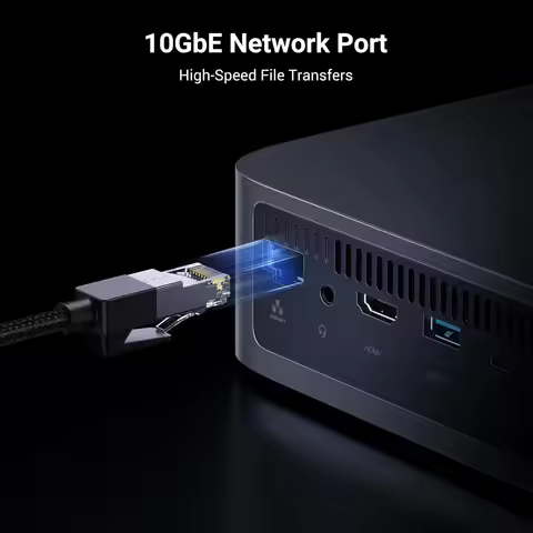 DXP480T plus 4-Bay All Flash SSD NAS Intel I5 1235u 10-Core CPU 8GB DDR5 RAM 128GB SSD Network Stora