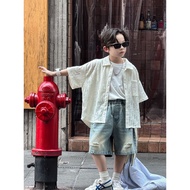 Korean fashion style boys shirt summer 2025 - A1111