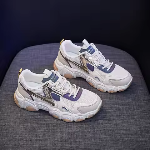 Shoes for Women Net Shoes Breathable Student White Shoes Female Daddy Shoes Female Sneakers