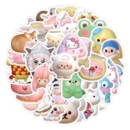 Cartoon 3D Avatar Stickers 63-Piece - Fun Decorative Decals for Phones, Laptops & Notebooks