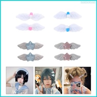 Nan 2pcs Fashion Pill Star Wings Hairpins Hair Duckbill Clip Sweet Hair Barrettes