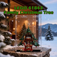 Kotak Pameran LEGO 41843 Family Christmas Tree Akrilik Habuk Proof Clear Display Box