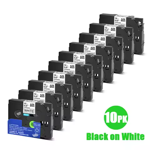 5/10PK TZe Tape 6/9/12/18/24mm Laminated Tape Compatible Brother tz Lable Printer H110 Label Maker t
