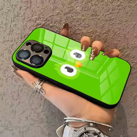 Duolingo Owl Phone Case For IPhone 16 15 14 Pro 11 13 12 Mini XS XR Max 6 8 7 Plus SE Glass Luxury D