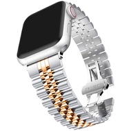 1 ชิ้นราคาห้าบาทสแตนเลสสีเงินและสายนาฬิกาโลหะสีทองเหมาะสำหรับสายนาฬิกา Apple ทุกรุ่นขนาด 38mm/40mm/4