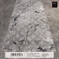 Siberia 6148 Grey Premium Minimalist Abstract Runner Long Floor Carpet