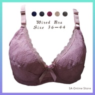 Women Floral Lace Wired Bra B039 Cup A-C Size 36-44 Thin Sponge Bralettes Baju Dalam Wanita Berdawai