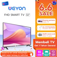 WEYON TV Smart Android 32/43/50 inch TV Led Murah 32 Promo Smart TV 32 inch Murah Promo Meriah Android FHD Ready LED Digital Televisi-Android 11.0-CC CAST-Browser/Youtube -/LAN/WIFI