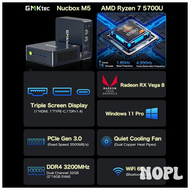 [NOPL] GMKtec M5 AMD Ryzen 7 5700U หน้าต่างพีซีขนาดเล็ก11 DDR4 3200Mhz 16GB WIFI6 SSD BT5.2คีย์บอร์ด