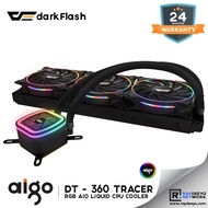 Aigo DarkFlash Tracer DT-360 AIO RGB Liquid Cpu Cooler [Compatible with Intel & AMD]