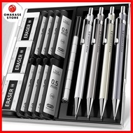 Four Candies 0.5mm Metal Mechanical Pencil Set (with case) - 4 pieces with HB lead refill and eraser