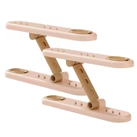 2pcs Stackable Design Shoes Stacker with Aroma Box Adjustable Angle Double-layer Shoes Organizer Fol