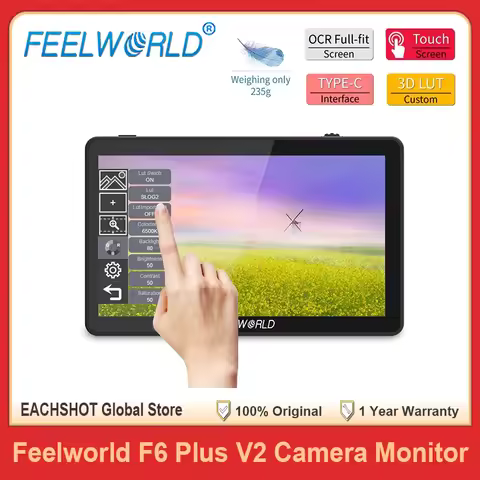 FEELWORLD F6 PLUS V2 6 Inch Camera DSLR Monitor 3D LUT Field Touch Screen for Sony Canon Nikon IPS F