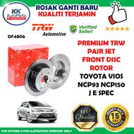 [PROMOTION] Toyota Vios NCP93 NCP150 J E Spec Premium TRW 1 Pair Front Brake Disc Rotor Set Sepasang